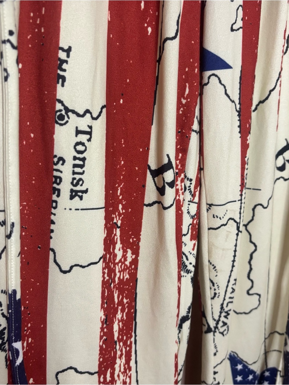 Y2K Patriotic American Flag Fold Over Flare Yoga Pants Western Rodeo Cowgirl Med - Picture 5 of 12